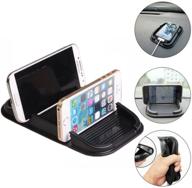 📱 car cell phone holder: silicone pad dash mat & mount for any smartphone iphone x, xr, xs, 11, 11 pro, xs max, 8, 8 plus, 7 plus, 7s, 6 plus, 6s, ipad & gps table (1pack) logo