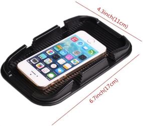 img 3 attached to 📱 Car Cell Phone Holder: Silicone Pad Dash Mat & Mount for Any Smartphone iPhone X, XR, XS, 11, 11 Pro, XS Max, 8, 8 Plus, 7 Plus, 7S, 6 Plus, 6S, iPad & GPS Table (1PACK)