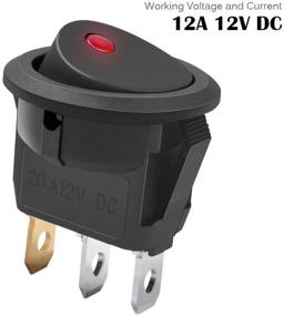 img 1 attached to AutoEC New 3Pc Car Truck Rocker Toggle LED Switch Red Light On-Off Control 12V