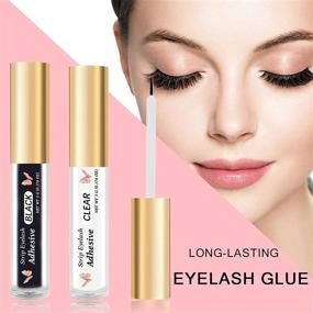 img 3 attached to HSKIE Eyelash Glue False Lash Glue Strong Eyelash Glue For False Lashes Waterproof Eyelash Glue False Eyelashes Glue Sensitive Eyes Latex Free Lash Adhesive Glue (Clear Black)…