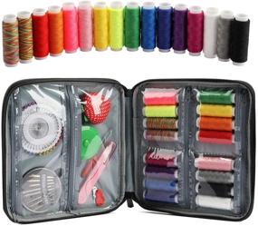 img 4 attached to 🧵 Looen Grey Portable Sewing Kit - Essential for Beginner Travelers, Professionals, and Emergency Sewing Projects