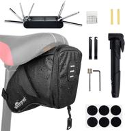 🚲 wotow bicycle tire repair kit with waterproof saddle bag, 120 psi mini pump, 7 in 1 multifunctional bike tire lever, and self adhesive patch - portable cycling tool set for mountain bmx riding logo