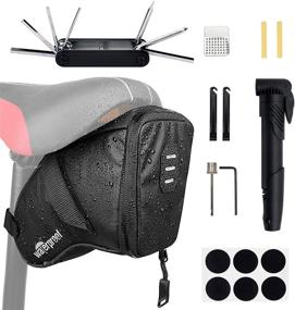 img 4 attached to 🚲 WOTOW Bicycle Tire Repair Kit with Waterproof Saddle Bag, 120 Psi Mini Pump, 7 in 1 Multifunctional Bike Tire Lever, and Self Adhesive Patch - Portable Cycling Tool Set for Mountain BMX Riding