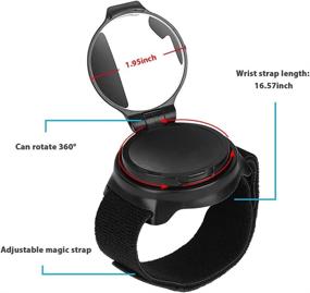 img 1 attached to 🚲 Bike Mirror: 360° Adjustable Wristband Rear View Mirror for Mountain and Road Bikes - Safe and Versatile Cycling Accessory