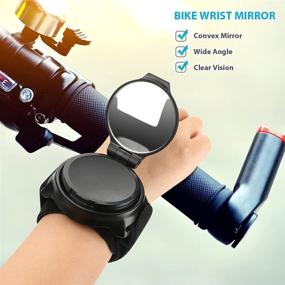 img 3 attached to 🚲 Bike Mirror: 360° Adjustable Wristband Rear View Mirror for Mountain and Road Bikes - Safe and Versatile Cycling Accessory