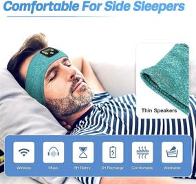 img 3 attached to Идеалынй комфорт: Наушники-ободок Lavince Sleep с Bluetooth для 10 часов спокойной музыки - отличный подарок на день рождения и Рождество для мужчин, женщин, отца, мужа и жены.