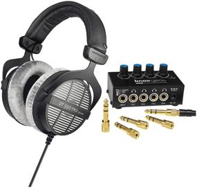 img 4 attached to 🎧 Beyerdynamic DT-990 Pro Acoustic Open Headphones (250 Ohms) with Knox Gear Compact 4-Channel Stereo Headphone Amplifier - Ultimate Bundle for Audiophiles