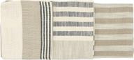 🍵 set of 3 tan & grey striped cotton tea towels by creative co-op - entertaining textiles, grey, 3 count logo