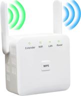🔁 enhance indoor/outdoor internet connection with wifi extender ethernet port - boost signal range, speed and coverage with wireless repeater & amplifier logo