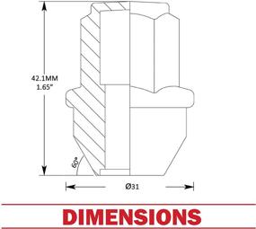 img 3 attached to Усилите свой Ford Expedition и F150 с помощью 24 хромированных заводских гаек стандарта 14x1.5 - комплект аксессуаров для колес ACPZ-1012-B 611-008 (24)