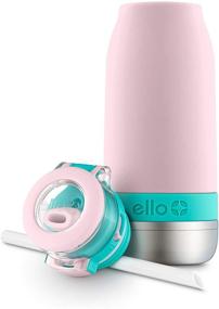 img 2 attached to 🧒 Ello Emma: Ultra-Hygienic Vacuum Insulated Stainless Steel Kids Water Bottle with Anti-Microbial Straw