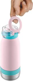 img 1 attached to 🧒 Ello Emma: Ultra-Hygienic Vacuum Insulated Stainless Steel Kids Water Bottle with Anti-Microbial Straw