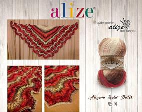 img 2 attached to 🧶 Премиальная пряжа Alize Angora Gold Batik: 20% шерсть, 80% акрил, лот из 2 мотков - 200 г,1204 ярдов - идеально подходит для ниточного крючка, кружева и ручного вязания - аутентичная турецкая пряжа (4574)