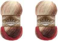 🧶 премиальная пряжа alize angora gold batik: 20% шерсть, 80% акрил, лот из 2 мотков - 200 г,1204 ярдов - идеально подходит для ниточного крючка, кружева и ручного вязания - аутентичная турецкая пряжа (4574) логотип