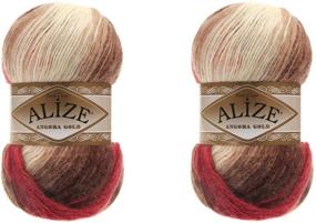 img 3 attached to 🧶 Premium Alize Angora Gold Batik Yarn: 20% Wool, 80% Acrylic, Lot of 2 Skeins – 200g,1204yds – Ideal for Thread Crochet, Lace & Hand Knitting – Authentic Turkish Yarn (4574)