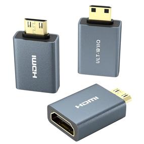 img 4 attached to 🔌 ULT-WIIQ мини адаптер HDMI 3 шт.: премиум алюминиевая оболочка, поддержка 4K 3D для Raspberry Pi, цифровой камеры, ноутбука и других устройств