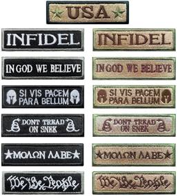 img 4 attached to 🎖️ 13 Pieces Tactical Emblem Badge Patch Set – Full Embroidery Military Patches Bundle, Ideal for Caps, Bags, Backpacks, Tactical Vests, Military Uniforms, and More