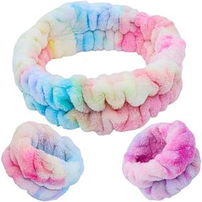 img 4 attached to 🐸 FROG SAC Tie Dye Spa Headband: Vibrant Skincare Accessories for Teen Girls and Kids