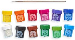 img 2 attached to 🎨 Ooly Lil' Paint Pods, Paint Set for Kids, Poster Art Supply - 12 Basic Colors with Brush