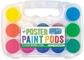 img 3 attached to 🎨 Ooly Lil' Paint Pods, Paint Set for Kids, Poster Art Supply - 12 Basic Colors with Brush