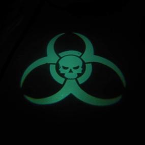 img 3 attached to Проекторный светильник для автомобильной двери с логотипом Resident Evil Biohazard от INewcow с лазерной лампой призрака (2 шт)