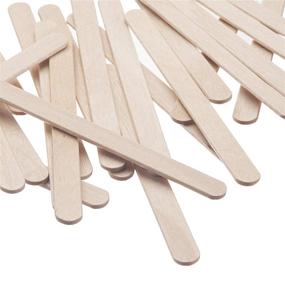 img 3 attached to 🪒 200 Pcs Large Wax Craft Sticks for Body Hair Removal, 4.5 inch Natural Wood Applicator Spatula, Waxing Popsicle Sticks, Treat Sticks, Ice Pop Sticks - Ideal for DIY Crafts