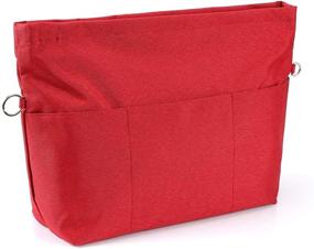 img 2 attached to 👜 VANCORE Purse Bag Organizer Insert - 13-Pocket Handbag and Tote Bag Shaper with Zipper