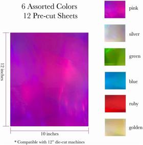 img 3 attached to 🌈 HTV Holographic Heat Transfer Vinyl Bundle - 12 Sheets 12"x10" Laser Holographic Assorted Colors, Iron-on Vinyl for All Cutter Machines - TeTeBak