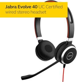 img 3 attached to Jabra 40 Stereo Wired Headset - Black: Superior Sound Experience and Stylish Design