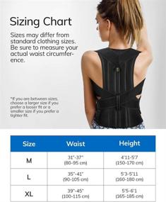 img 3 attached to 👩 AEVO Compact Posture Corrector: Adjustable Upper Back Brace for Men and Women, Clavicle Support, Neck and Shoulder Pain Relief, XL Size