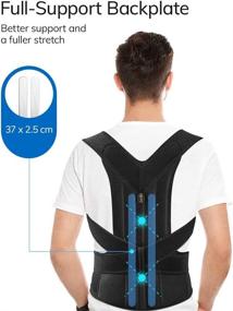 img 2 attached to 👩 AEVO Compact Posture Corrector: Adjustable Upper Back Brace for Men and Women, Clavicle Support, Neck and Shoulder Pain Relief, XL Size