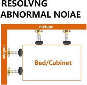 img 1 attached to 🔧 4-Piece Bed Frame Anti-Shake Tool, Adjustable Headboard Stoppers, Prevent Loosening Fixer for Bed Frame, Telescopic Support Headboard Stabilizer for Walls, Beds, Cabinets, Tables (28mm-106mm)