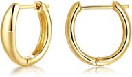 💫 hypoallergenic huggie hoop earrings for ladies, lightweight chunky hoop earrings for girls logo