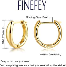 img 1 attached to 💫 Hypoallergenic Huggie Hoop Earrings for Ladies, Lightweight Chunky Hoop Earrings for Girls