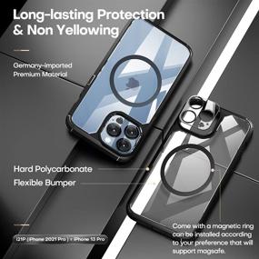 img 1 attached to TAURI 3-in-1 Defender iPhone 13 Pro Case 6.1 Inch with 2 Tempered Glass Screen Protectors and 2 Camera Lens Protectors | Military Grade Shockproof Slim Thin Design