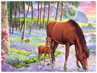 🐎 dcidbei diamond painting kit for adults - horse, diy diamond art rhinestone embroidery cross stitch kit supply for arts crafts, canvas wall decor stickers, home decor 16x12 inches. logo