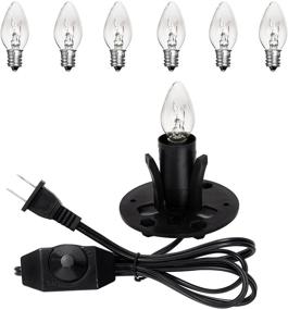 img 4 attached to 🔌 OHLGT Himalayan Salt Lamp Cord Replacement Set: Dimmer Switch, E12 Halogen Bulbs (6-Pack) & 5ft Cords with Base Assembly