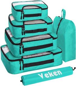 img 4 attached to 🧳 Veken Packing Organizers - Laundry Travel Accessories for Efficient Luggage Organization