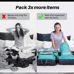 img 3 attached to 🧳 Veken Packing Organizers - Laundry Travel Accessories for Efficient Luggage Organization