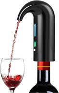 🍷 rechargeable electric wine aerator - ismarten portable wine decanter pump and dispenser, one-touch automatic usb rechargeable for red and white wine (black) логотип