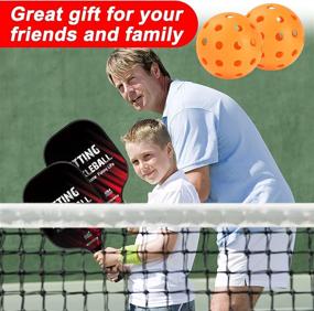 img 2 attached to 🥒 Premium Pickleball Paddle Set: Lightweight Graphite Rackets, 4 Pickleballs, Travel Bag, and Cooling Towels - USAPA Approved! Perfect for Beginners, Kids, Women, and Men