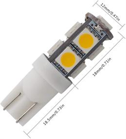 img 3 attached to 🔆 Набор из 6 светодиодных ламп GRV T10 921 194 – супер яркие, постоянного тока 12 Вт, клиновидные SMD для освещения автодомиков RV в теплом белом цвете