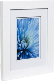 img 3 attached to 🖼️ Snap 8x10 Flat Double Mat for 5x7 Photo: Versatile Wall Mount & Tabletop Frame in White