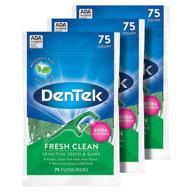 🦷 dentek fresh clean floss picks: ideal for extra tight teeth - 75 count, 3 pack logo