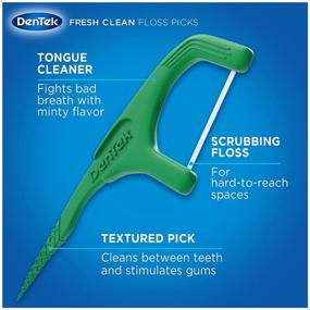 img 2 attached to 🦷 Dentek Fresh Clean Floss Picks: Ideal for Extra Tight Teeth - 75 Count, 3 Pack