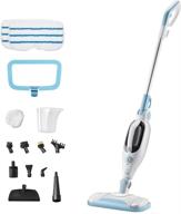 powerful 12-in-1 handheld steam mop cleaner: ultimate floor steamer for hardwood laminate tile floors - multi-functional & detachable; includes 11 accessories & 2 mop pads - ideal for home use, carpet, kitchen & window cleaning logo