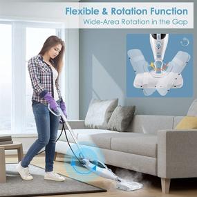 img 3 attached to Powerful 12-in-1 Handheld Steam Mop Cleaner: Ultimate Floor Steamer for Hardwood Laminate Tile Floors - Multi-functional & Detachable; Includes 11 Accessories & 2 Mop Pads - Ideal for Home Use, Carpet, Kitchen & Window Cleaning
