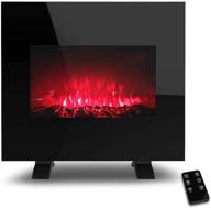 🔥 lifeplus 26 inch glass electric fireplace heater: wall mounted and freestanding, adjustable 10 flame led colors, log & crystal hearth options, remote control, 24h timer logo