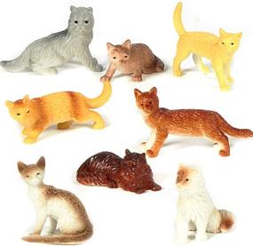 img 1 attached to 🐱 12-Pack of U.S. Toy Assorted 2" Plastic Cat Figure Toys