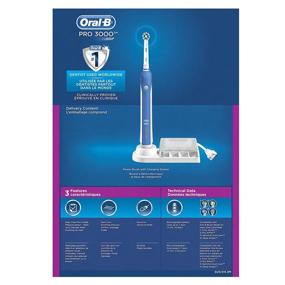 img 2 attached to 🦷 Зубная щетка Oral-B Pro 3000 без Bluetooth: перезаряжаемая и эффективная